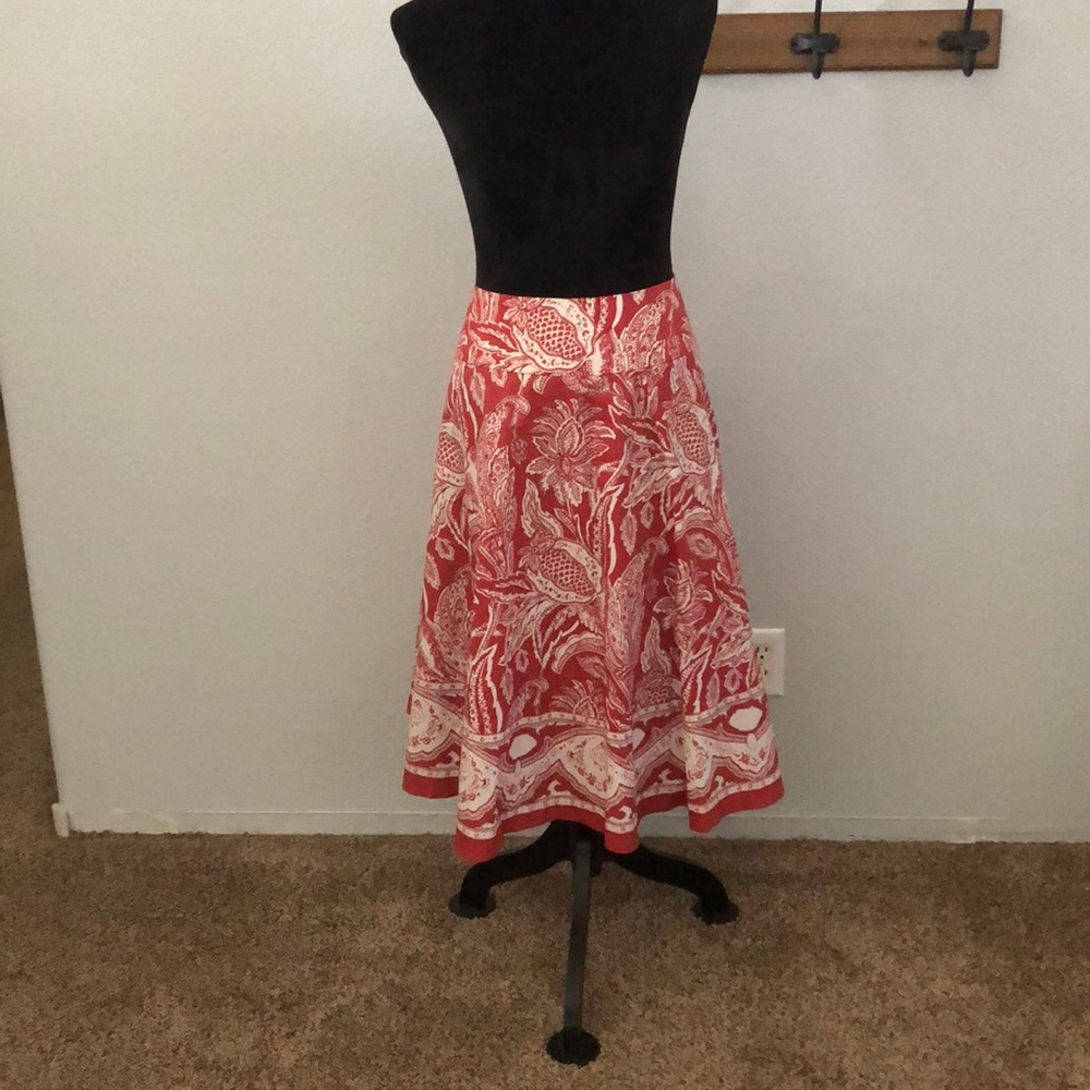 Orange Paisley Skirt